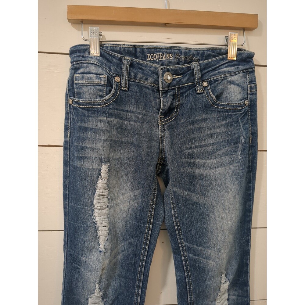ZCO jeans premium cotton blend size 3 Distressed flare boot cut bell bottoms